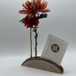 Blumen- & Kartenhalterung, 2 x Glas 1 x Karte