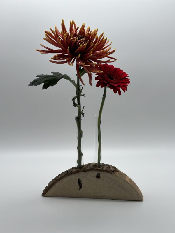 Blumen- & Kartenhalterung, 2 x Glas