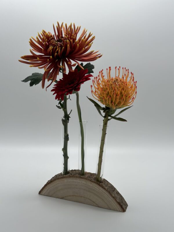 Blumen- & Kartenhalterung, 3 x Glas