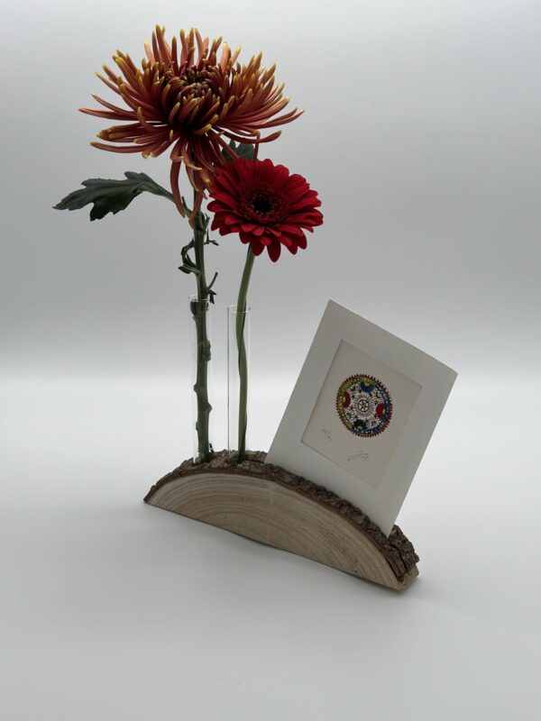 Blumen- & Kartenhalterung, 2 x Glas 1 x Karte – Bild 2