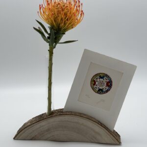 Blumen- & Kartenhalterung, 1x Glas 1 x Karte