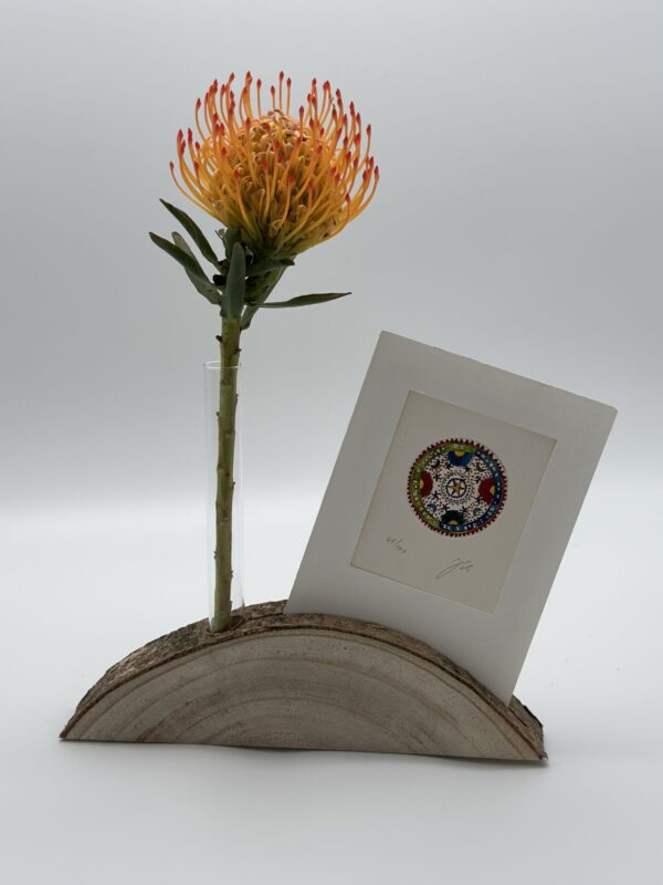 Blumen- & Kartenhalterung, 1x Glas 1 x Karte