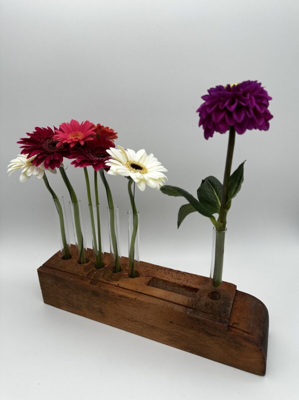 Blumen- & Kartenhalterung, 6 x Glas + Karte + Zapfenloch – Bild 2