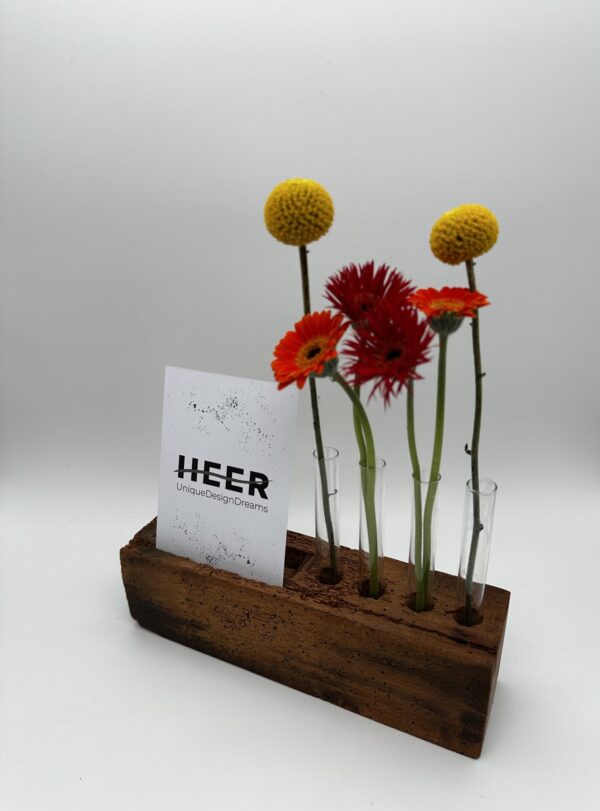 Blumen- & Kartenhalterung, 4 x Glas + Karte + Zapfenloch – Bild 7