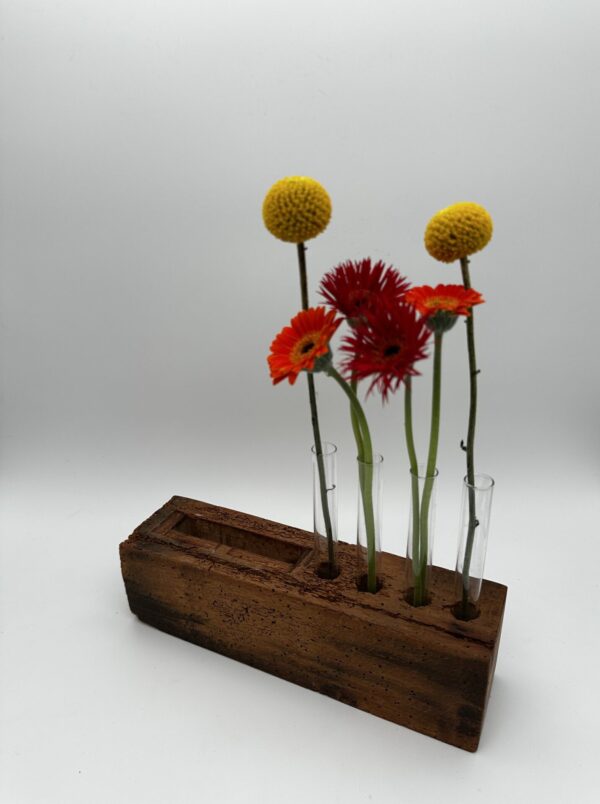 Blumen- & Kartenhalterung, 4 x Glas + Karte + Zapfenloch – Bild 6