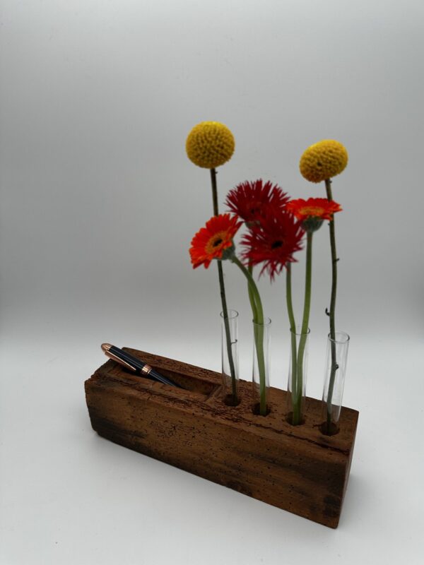 Blumen- & Kartenhalterung, 4 x Glas + Karte + Zapfenloch – Bild 5