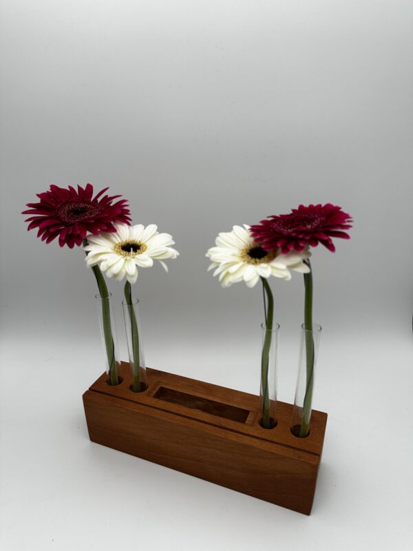 Blumen- & Kartenhalterung, 4 x Glas + Karte + Zapfenloch – Bild 4