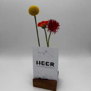 Blumen- & Kartenhalterung, 2 x Glas + Karte