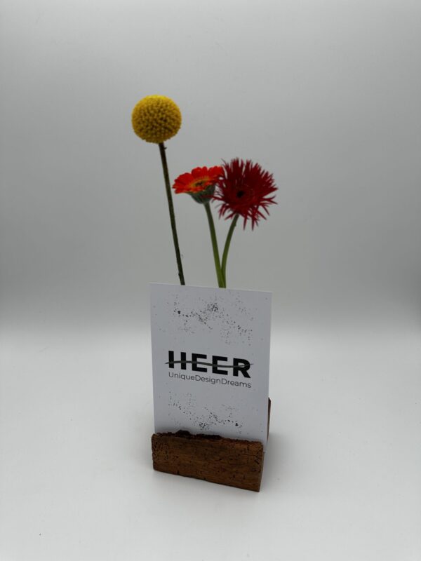 Blumen- & Kartenhalterung, 2 x Glas + Karte
