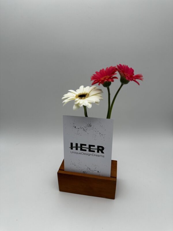 Blumen- & Kartenhalterung, 2 x Glas + Karte – Bild 4