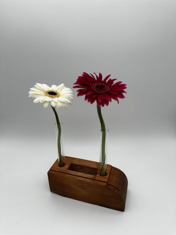Blumen- & Kartenhalterung, 2 x Glas + Karte + Zapfenloch – Bild 2