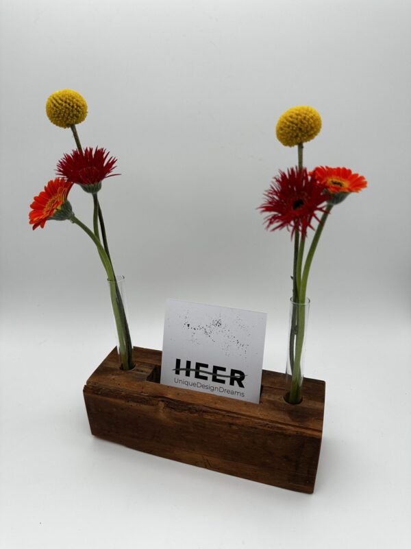 Blumen- & Kartenhalterung, 2 x Glas + Karte + Zapfenloch – Bild 8