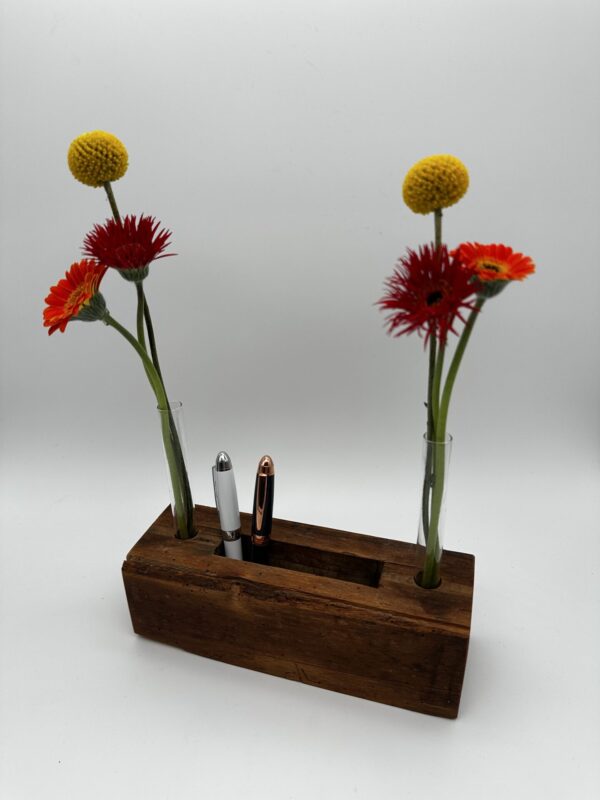Blumen- & Kartenhalterung, 2 x Glas + Karte + Zapfenloch – Bild 4