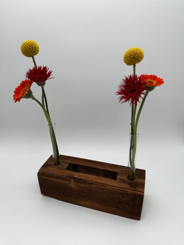 Blumen- & Kartenhalterung, 2 x Glas + Karte + Zapfenloch – Bild 5