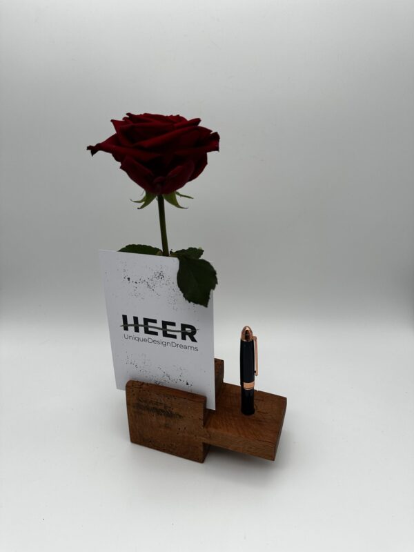 Blumen- & Kartenhalterung, 1 x Glas + Karte + Zapfen – Bild 2