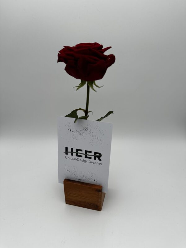 Blumen- & Kartenhalterung, 1 x Glas + Karte